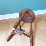 Carved tripod stool