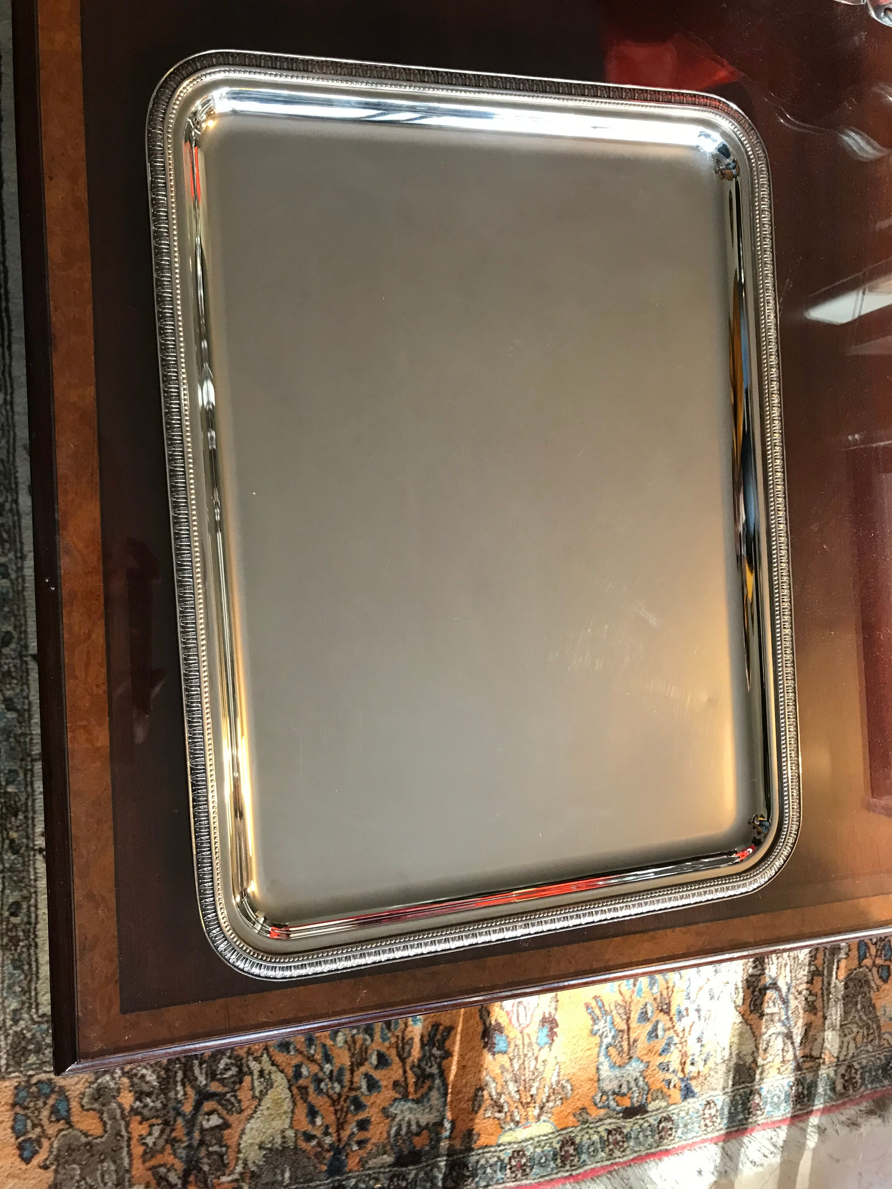 Rectangular tabletop / dish chritofle sterling silver