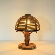 Rattan table lamp, Italy 60s