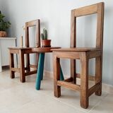 Antique chairs in solid walnut