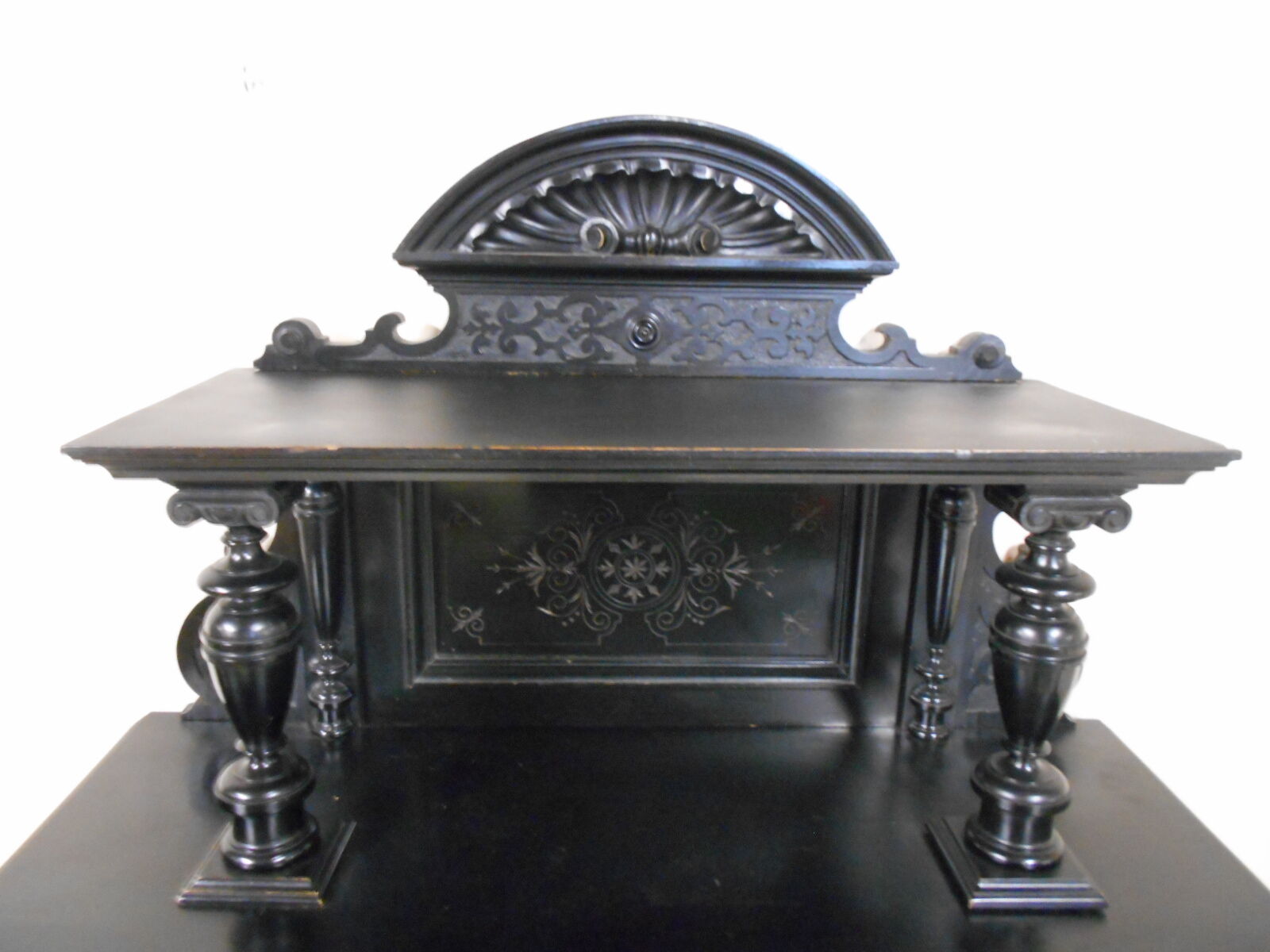 Blackened wooden buffet
