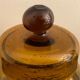 Jam maker or candy maker in amber yellow glass signed Biot