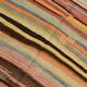Tapis Kilim rayé rose et orange