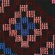 Large vintage Turkish kilim, graphic blue and pink, 282 x 203 cm.