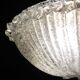 Italian Transparent Murano Glass Ceiling with Flower
