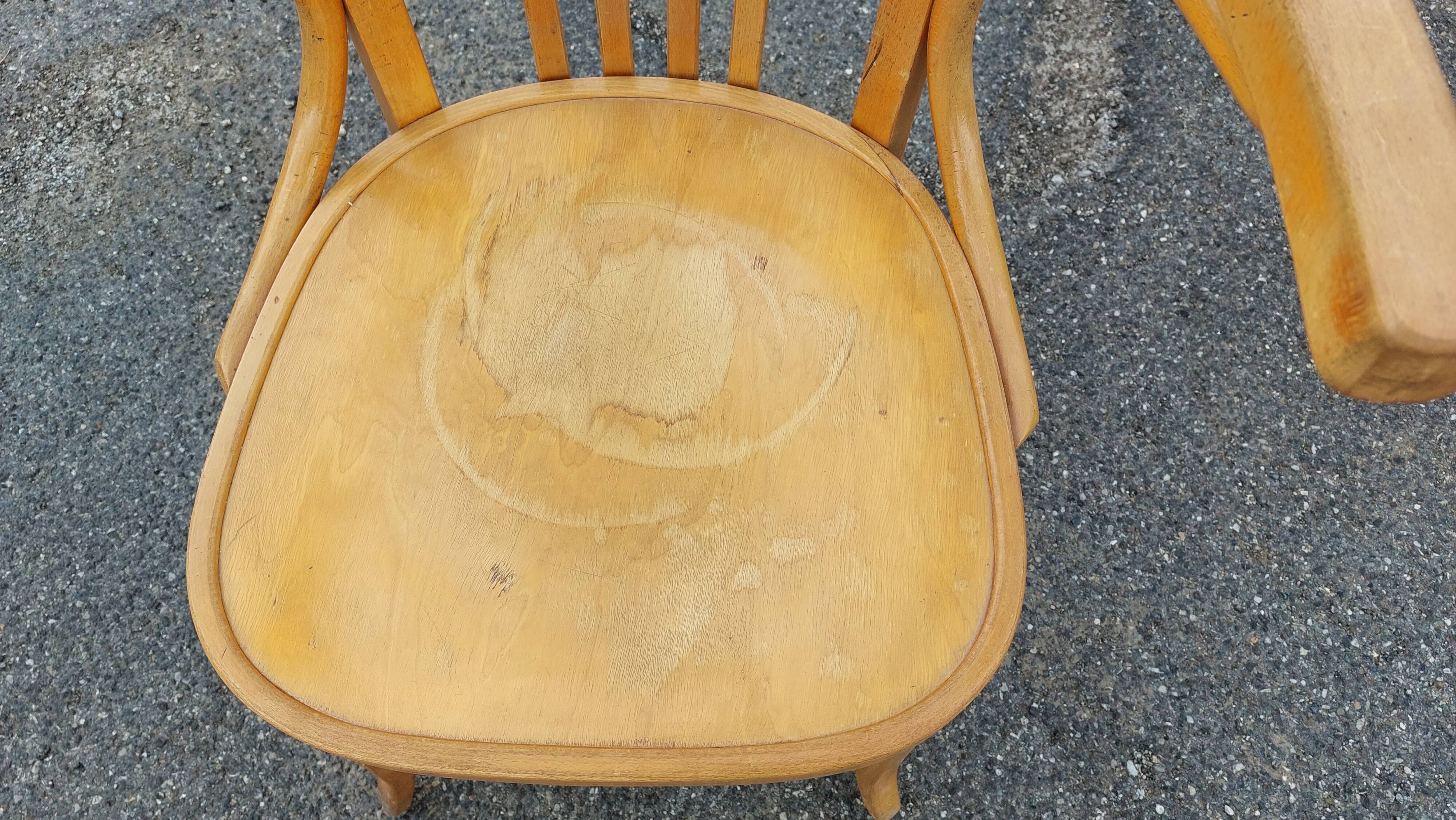 Baumann armchair N°21 in blond beech - 60s