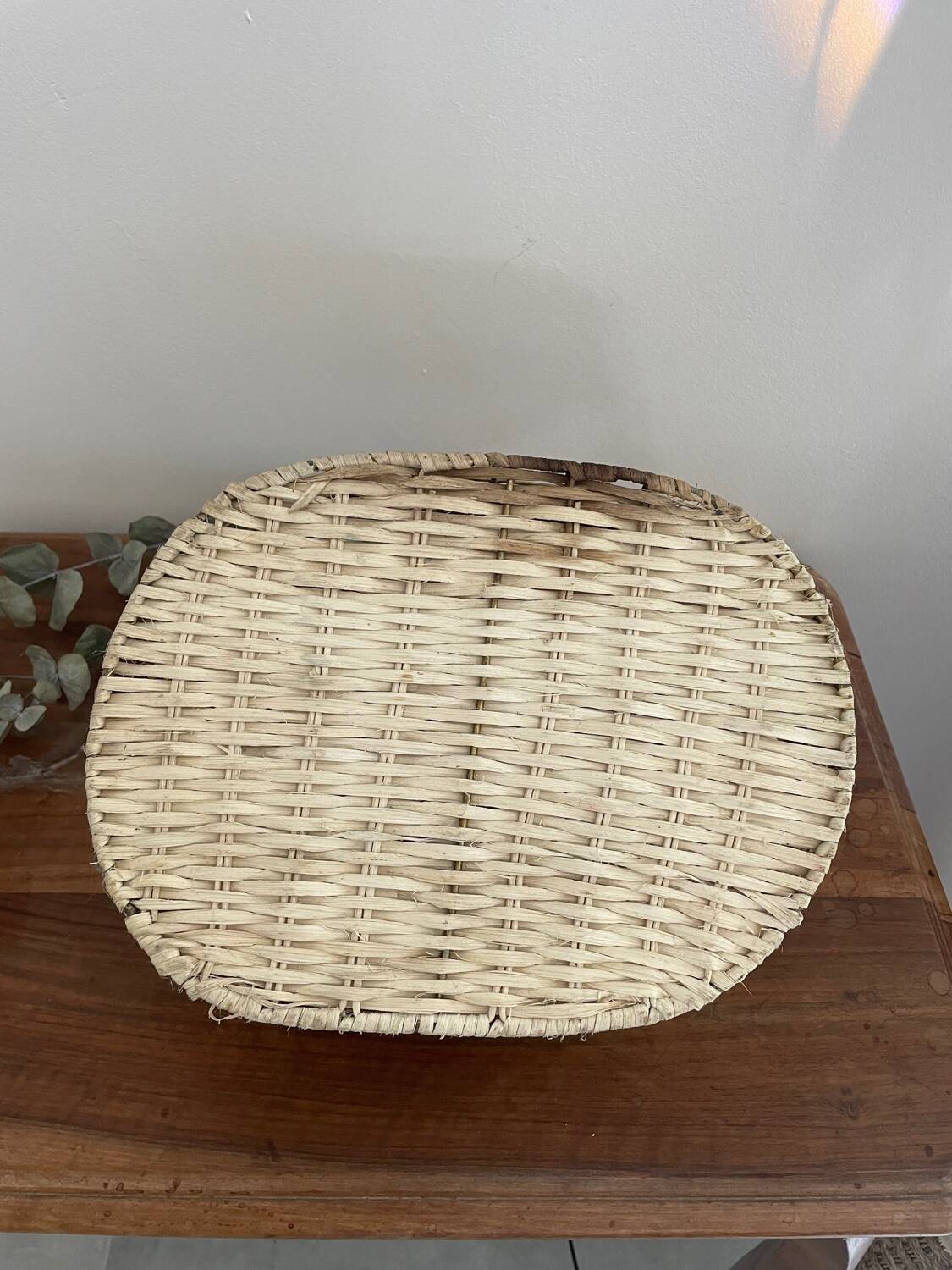 Vintage golden metal basket