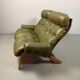 Supercomfy Scandinavian Rybo Rykken Olivegreen Leather 2-Seater Ry-Wing