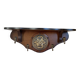 Wooden wall coat rack