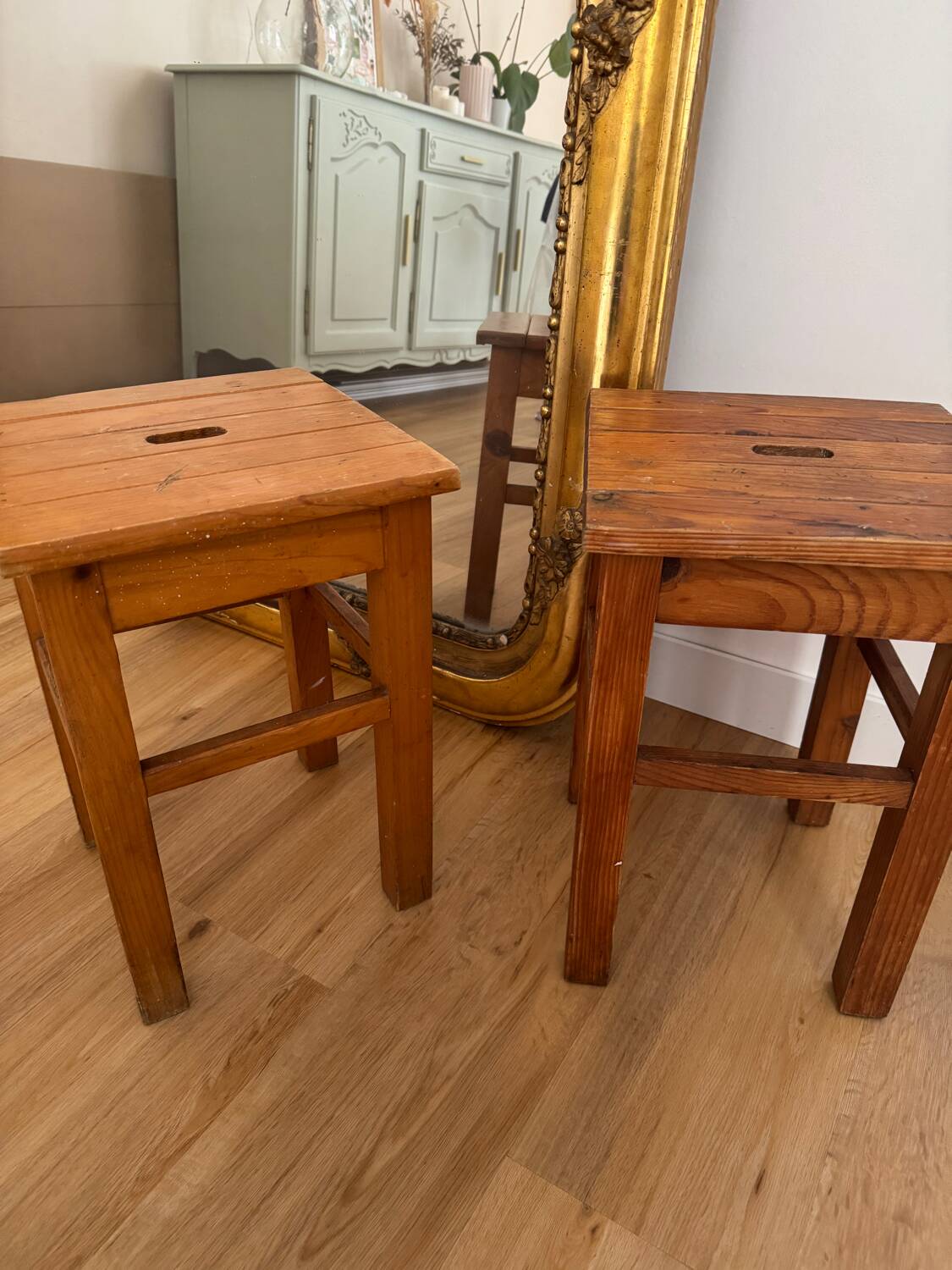 Paire de tabourets scandinave vintage