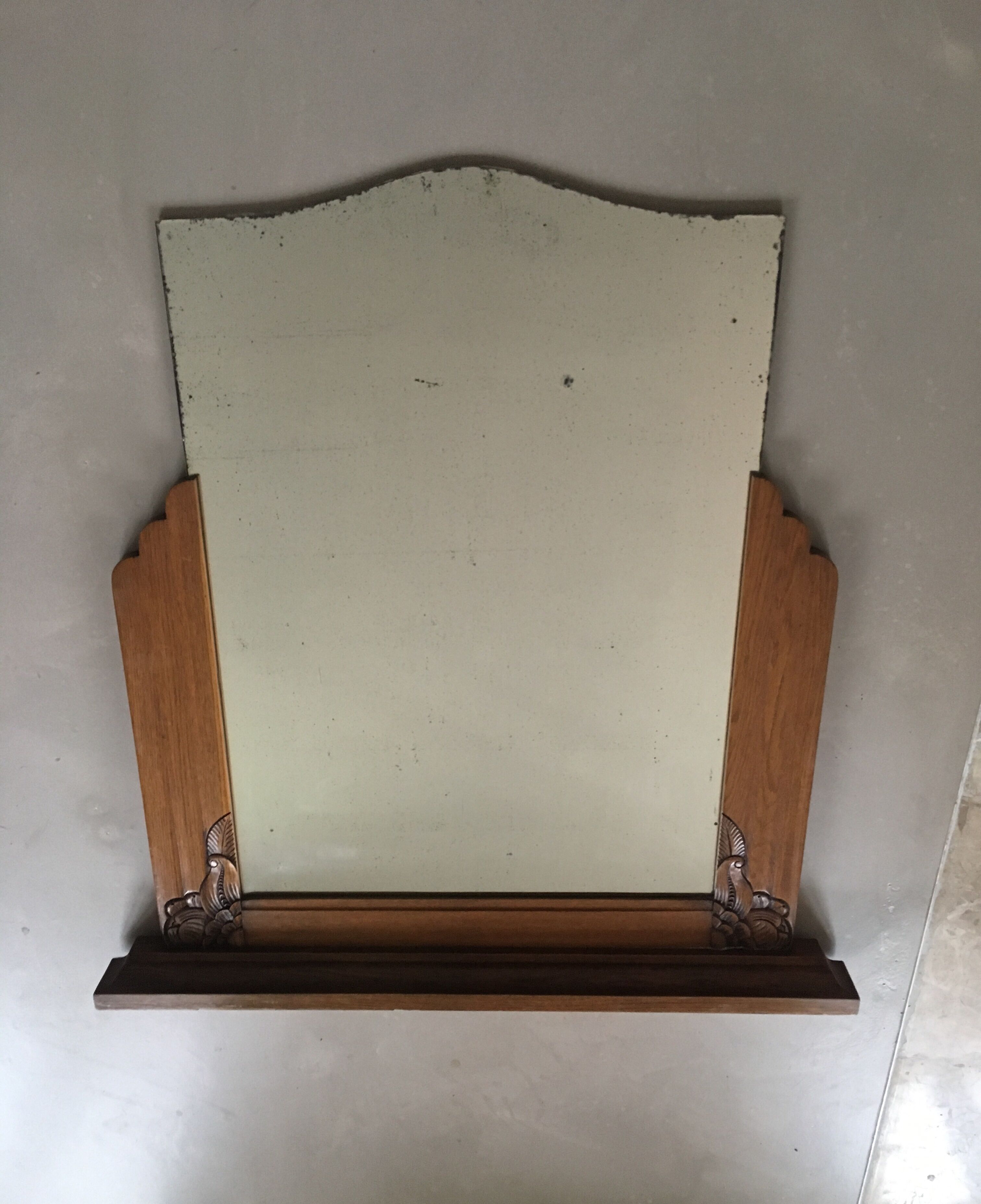 Large art deco mirror 90x92cm