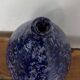 Vintage Mid-Century Studio Art Pottery Cobalt Blue Textured Glaze Teardrop Vase