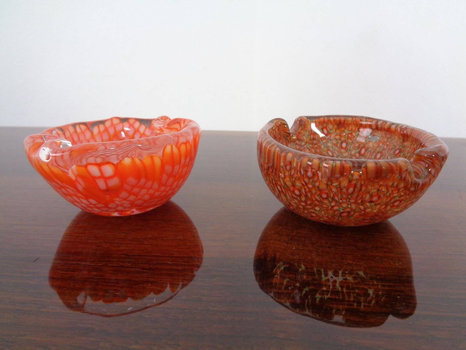 Small Italian Murano Glass Ashtrays, 1960s, Set of 2