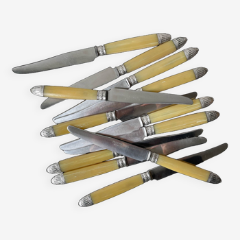 12 vintage bakelite stainless steel Pradel knives