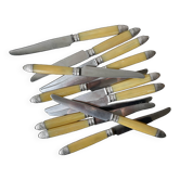 12 vintage bakelite stainless steel Pradel knives