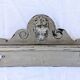 Ancient small wooden fronton carved shabby gustavian patina