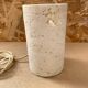 Antique vintage polished stone cylinder lamp