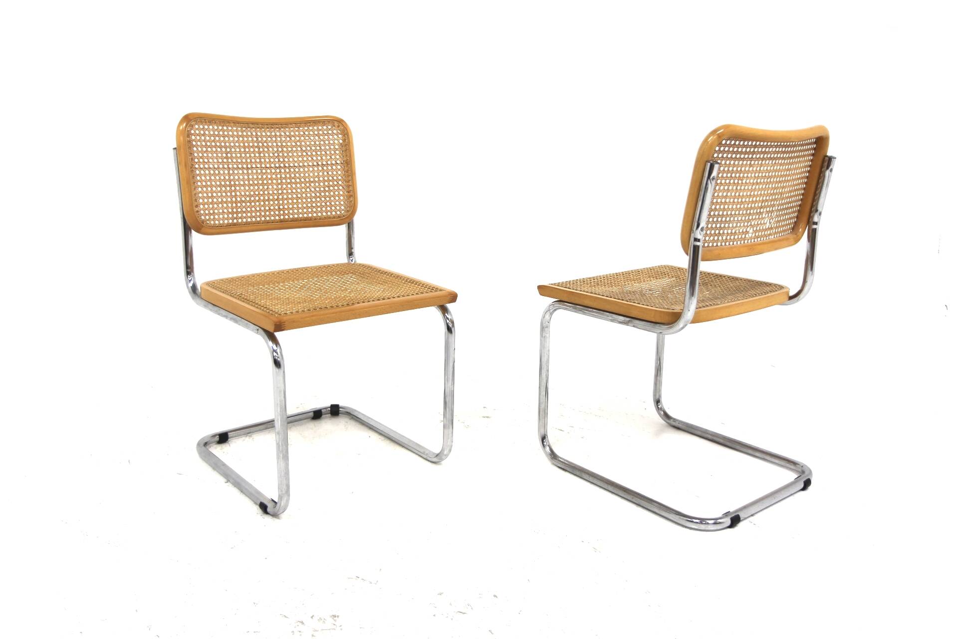 Set of 2 "B32" chairs, Marcel Breuer, Italy, 1990