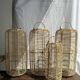 Large lantern-shaped rattan pendant lamp H50 D24