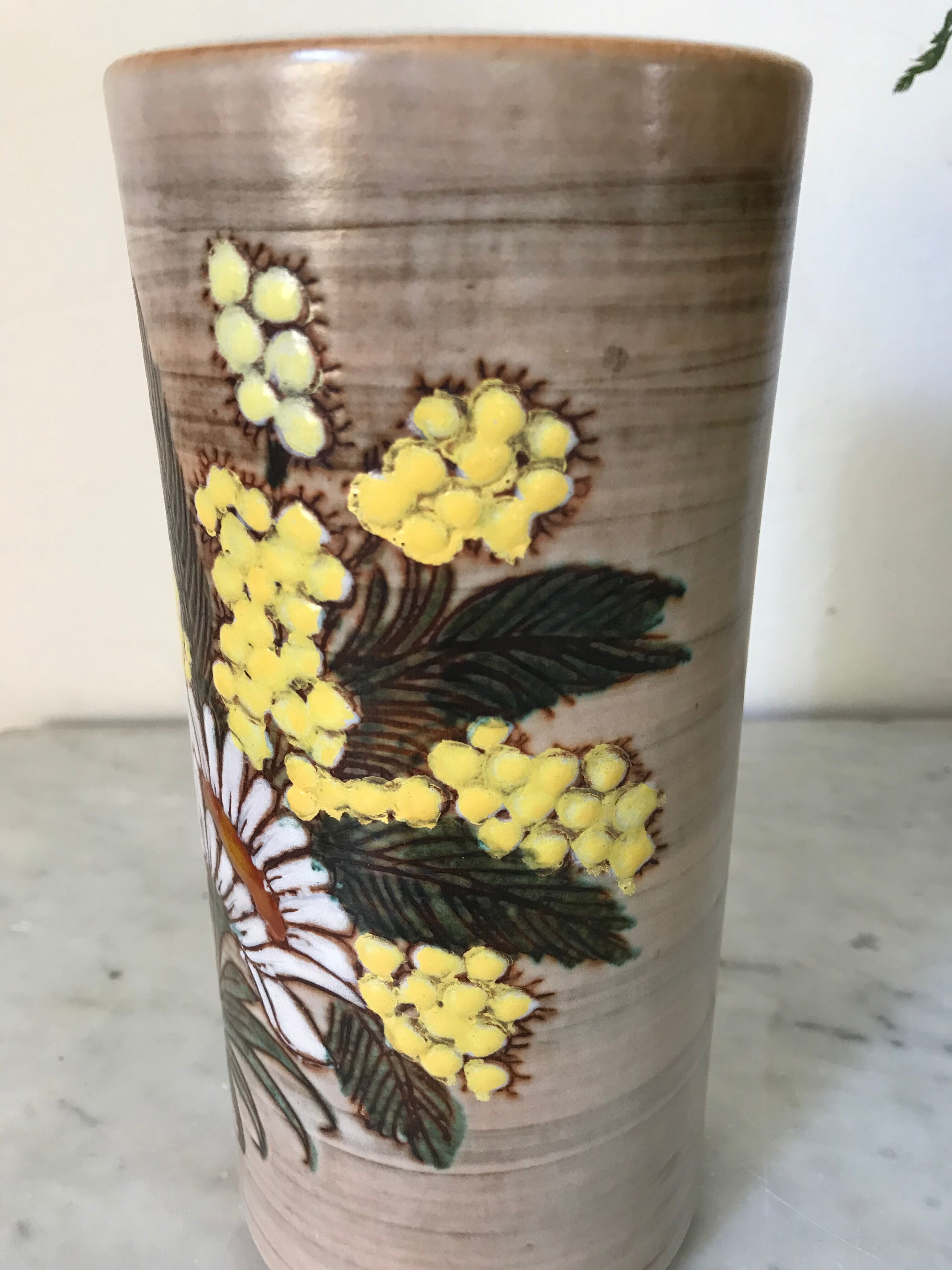 Vase with mimosa Fonck - Matéo