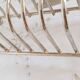 Metal foie gras serving dish, toast rack