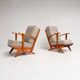 Wooden Midcentury armchairs with spindles from the 1960s