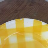 Set of 4 Digoin Sarreguemines Scottish yellow soup plates