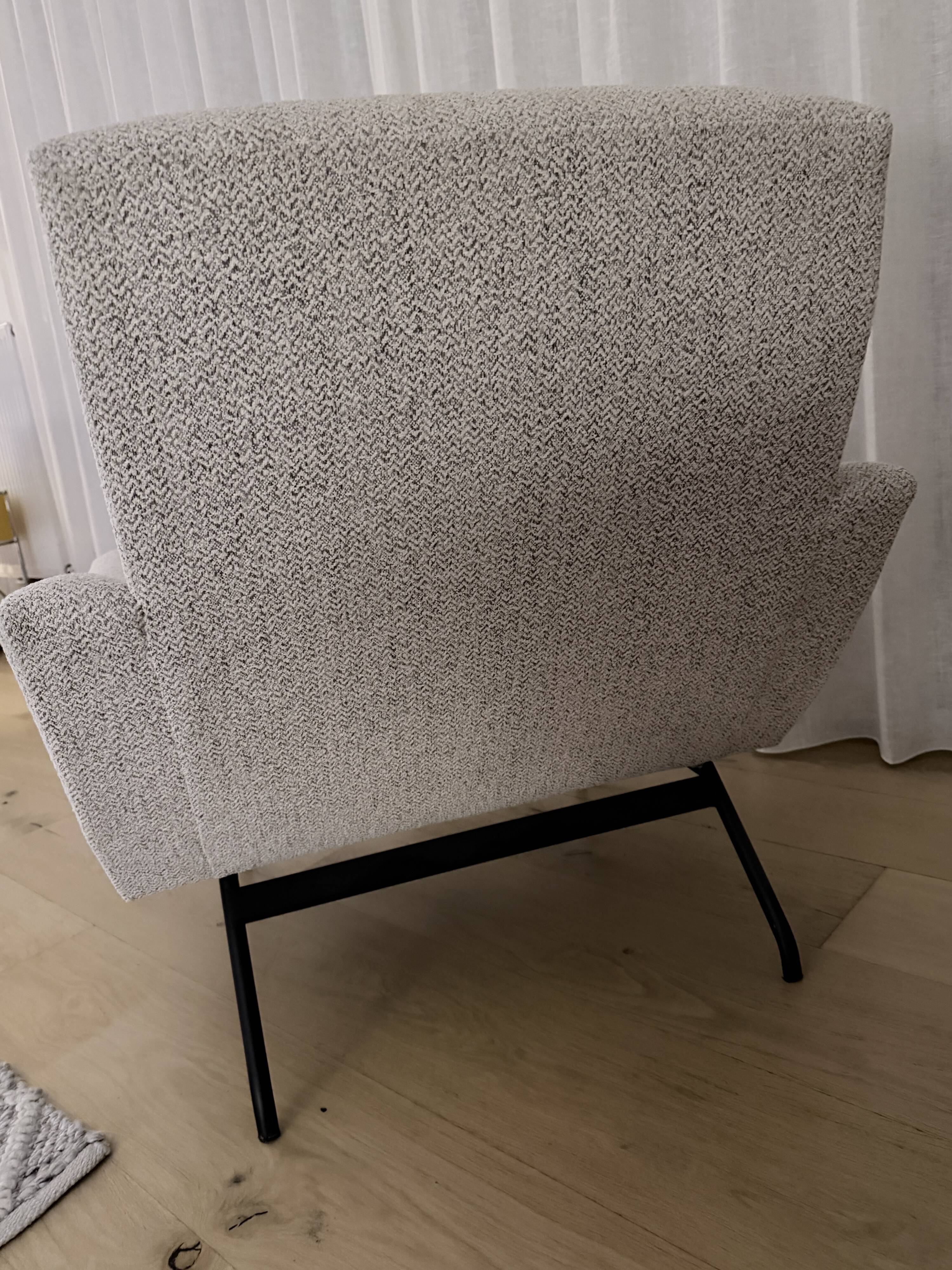 2 armchairs Joseph André Motte 1955 renovated