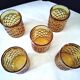 5 Verres gobelets couleur ambré Vintage  Pernod