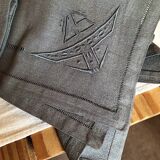 Antique napkins in pure linen tinted in mouse gray