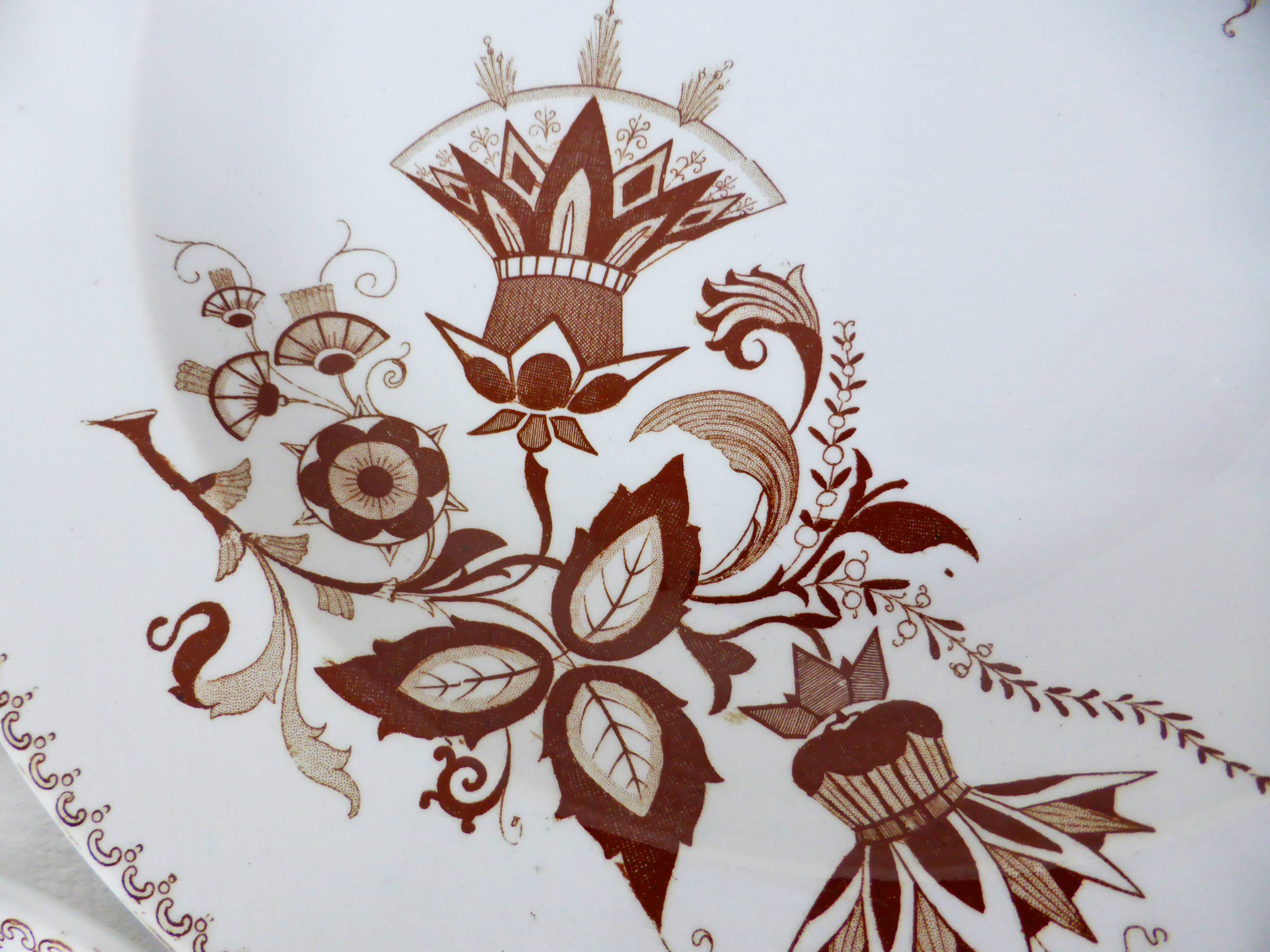 4 assiettes creuses vintage de Sarreguemines modèle Danois 210429