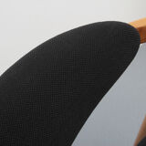 Fauteuil des années 1960 noir en hêtre