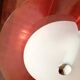 Vintage red space age glass pendant from the 80s
