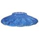 Rare French Fruit Bowl Blue Pressed Glass 33cm