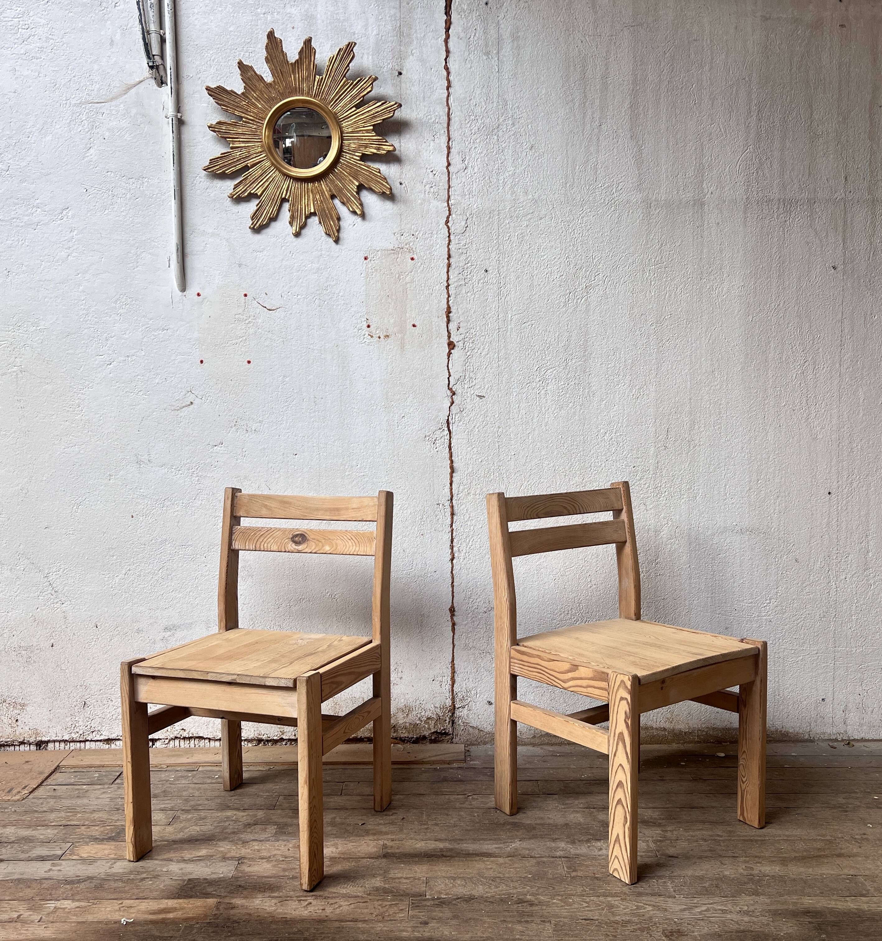 Pair of vintage dlg charlotte perriand Illmari tapiovaara chairs