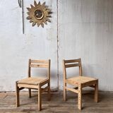 Pair of vintage dlg charlotte perriand Illmari tapiovaara chairs