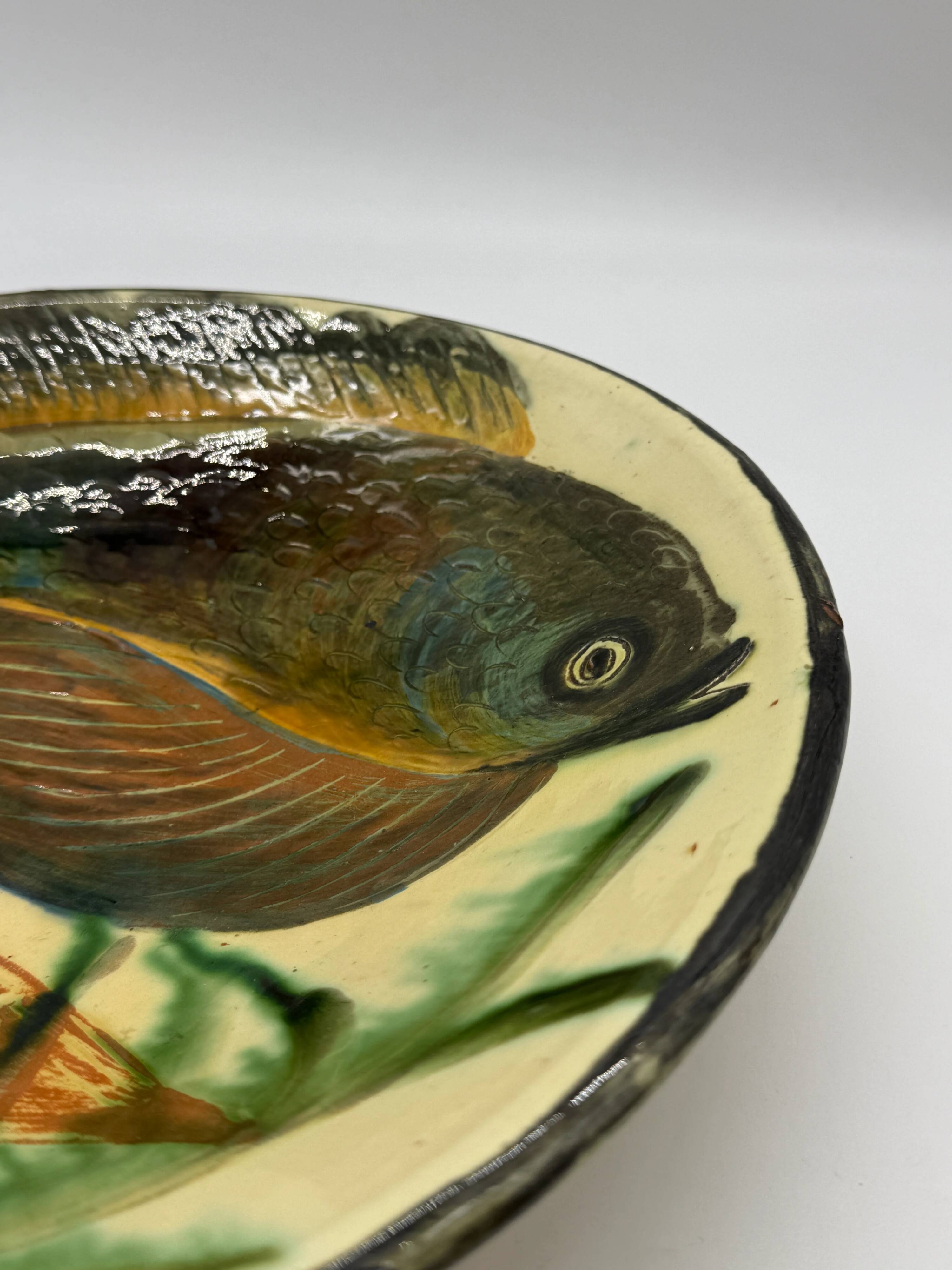 Large fish plate, Puigdemont La Bisbal, Catalonia 1960s