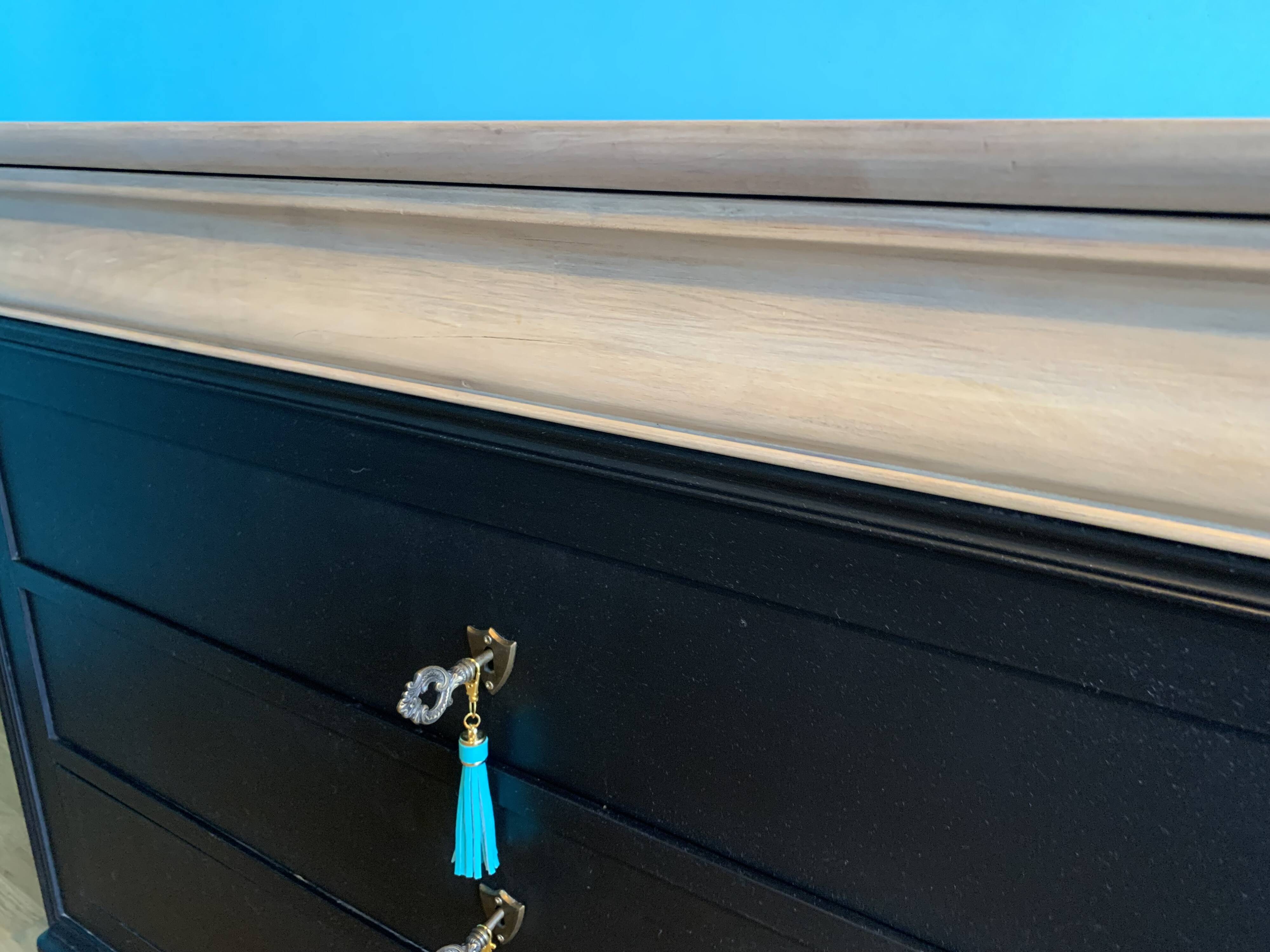 Vintage cherry wood commode refurbished