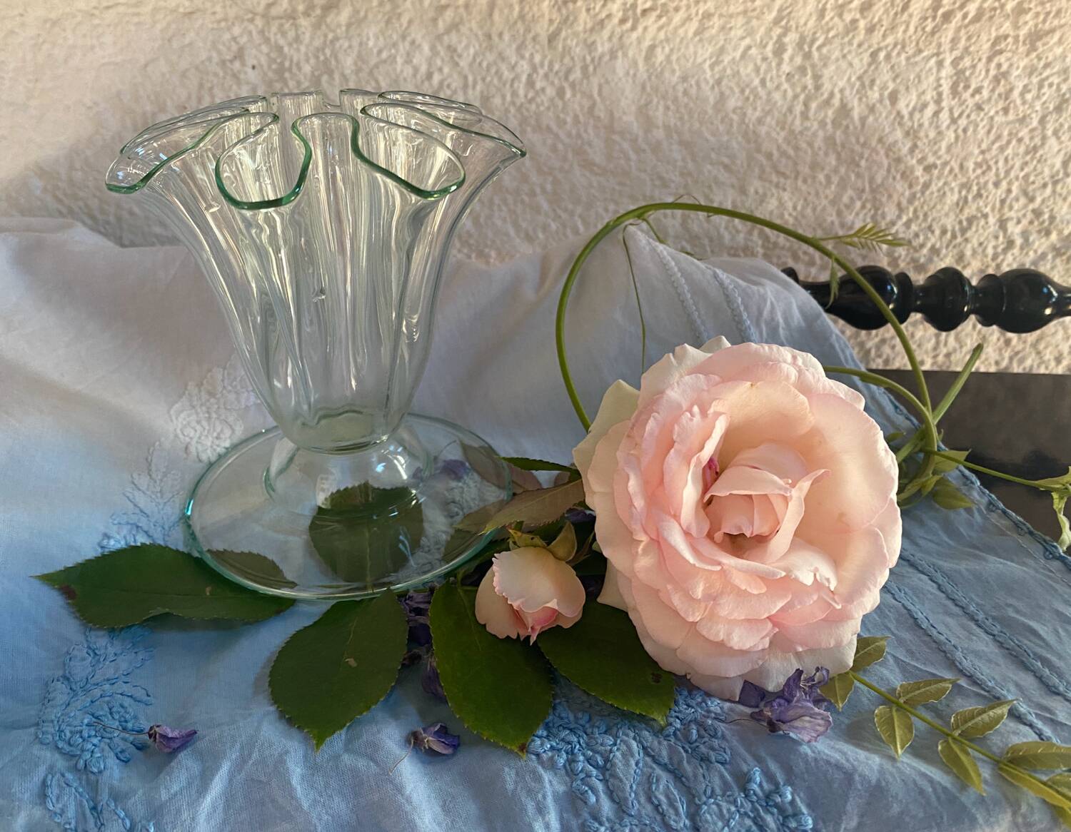 Original old glass vase