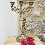 Chandelier ange 3 branches en laiton