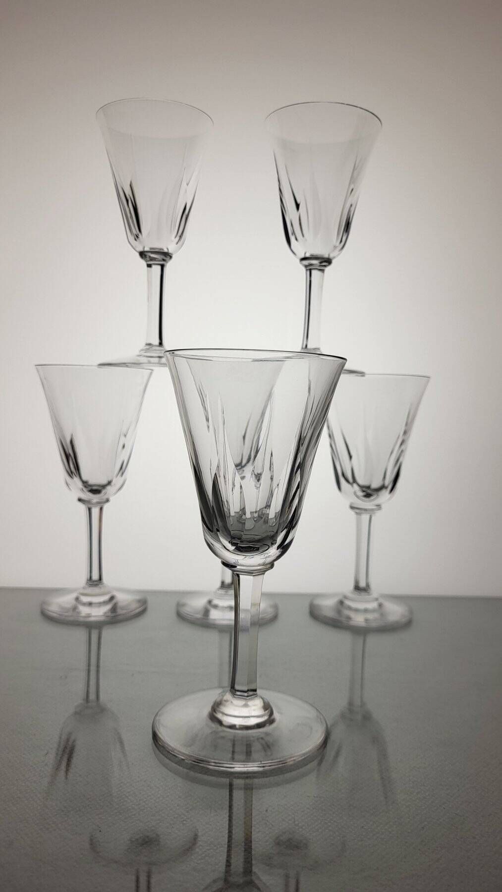 6 crystal glasses Saint Louis model Cerdagne