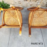 6 straw chairs