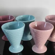 Coupes à glace vintage en céramique