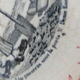 3 talking dessert plates earthenware from Gien the language of flowers n°', 5 and 6 diam 20 cm