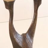 Brass brutalist candlestick from Horst Dalbeck