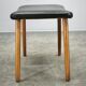 Danish Modern Beech Footstool with Black Vinyl Seat, 1960s