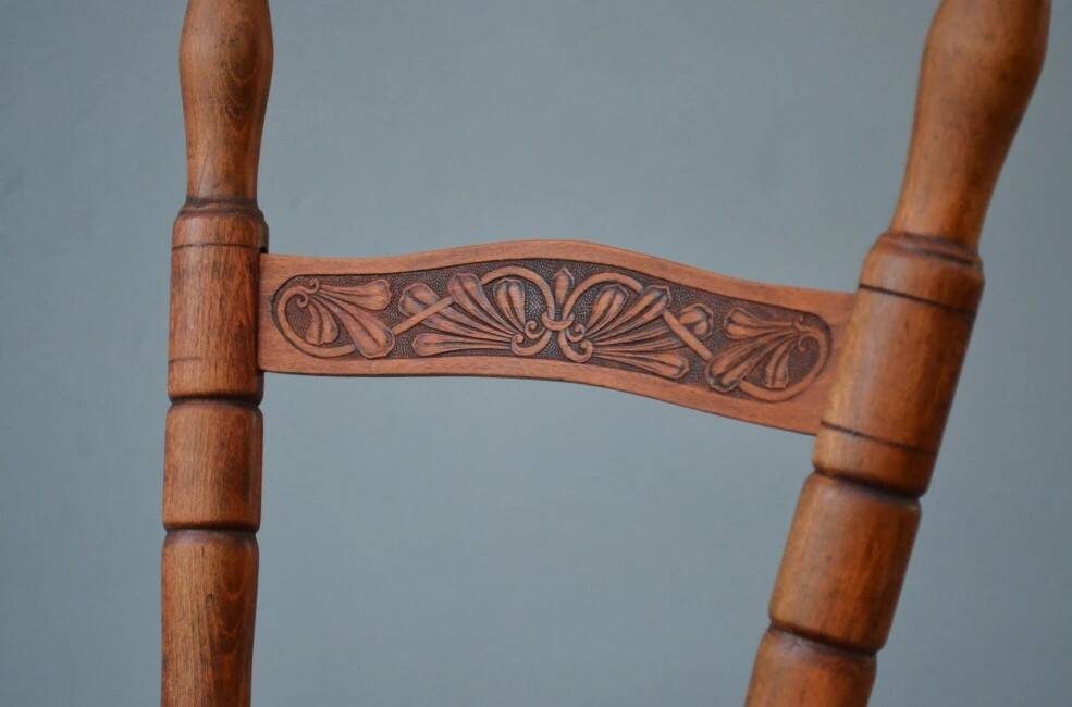 Ensemble de deux chaises Tubinger avec dossier Art Nouveau Adolf Schneck