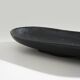Organic shaped black wooden bowl, 1960s