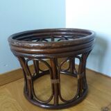 Wicker rattan stool pouf