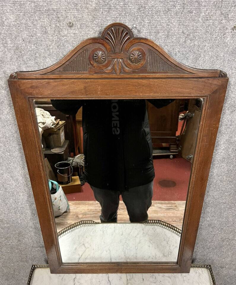 Art Nouveau period oak mirror circa 1900